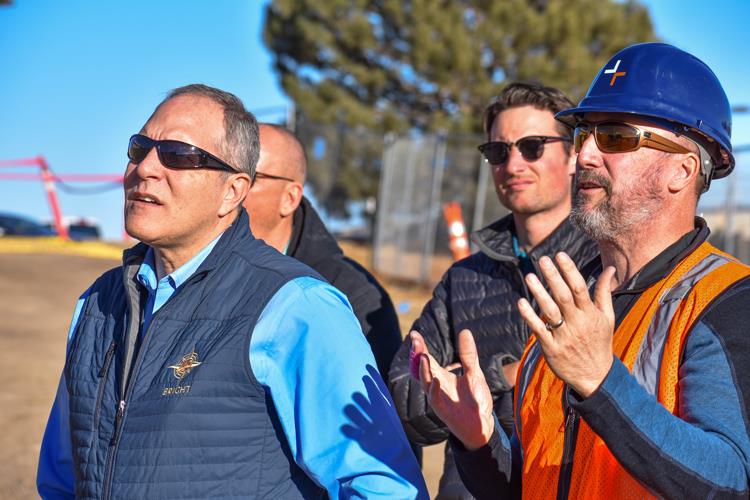 D49 Superintendent Peter Hilts and Greg Porter from Hollis and Miller architects 